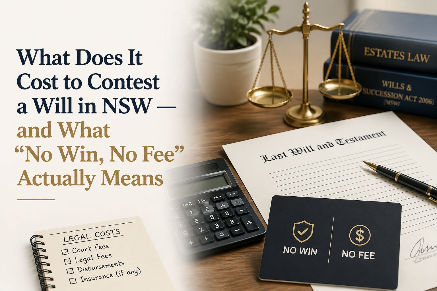 What Does It Cost to Contest a Will in NSW — and What “No Win, No Fee” Actually Means
